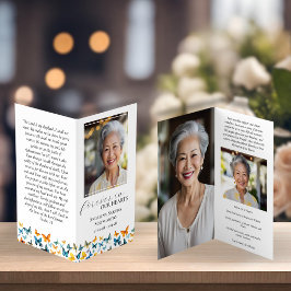 Visita Tarjeta de oración conmemorativa de la mariposa pe