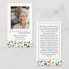 Visita Tarjeta de oración conmemorativa de mariposa - Neg