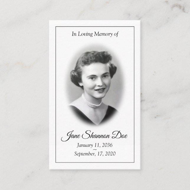 Visita Tarjeta de oración conmemorativa - El salmo número (Anverso)