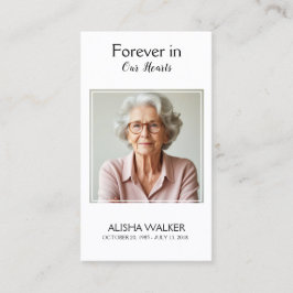 Visita Tarjeta de oración conmemorativa Lavender