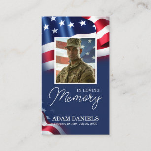 Visita Tarjeta de oración conmemorativa para veteranos co