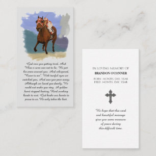Visita Tarjeta de Oración de Bendición del Caballo de Car