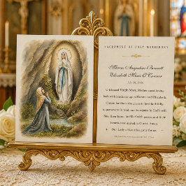 Visita Tarjeta de oración de boda católica de Lourdes con