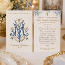 Tarjeta de oración de boda mariana católica