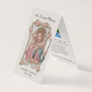 Visita Tarjeta de oración de Jesús para el funeral católi