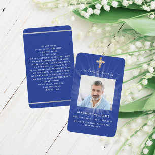 Visita Tarjeta de oración de la cruz azul de la luz azul