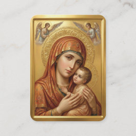 Visita tarjeta de oración de la Virgen María