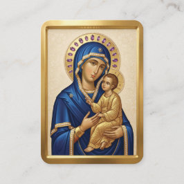 Visita tarjeta de oración de la Virgen María