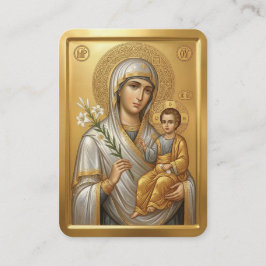Visita tarjeta de oración de la Virgen María