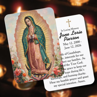 Visita Tarjeta de Oración de Nuestra Señora de Guadalupe