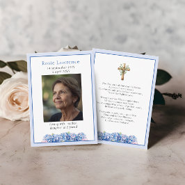 Visita Tarjeta de oración de poema conmemorativo de flore