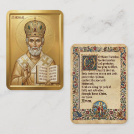 Visita tarjeta de oración de San Nicolás