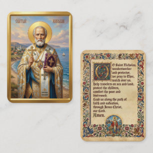Visita tarjeta de oración de San Nicolás