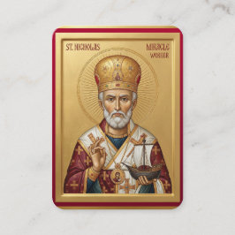 Visita tarjeta de oración de San Nicolás