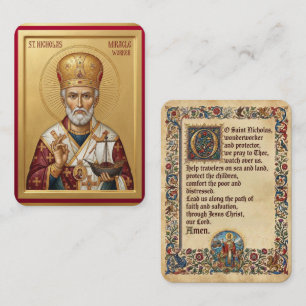 Visita tarjeta de oración de San Nicolás