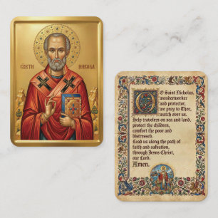 Visita tarjeta de oración de San Nicolás