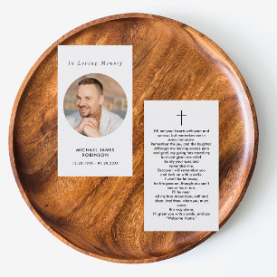 Visita Tarjeta de oración de simpatía de foto conmemorati