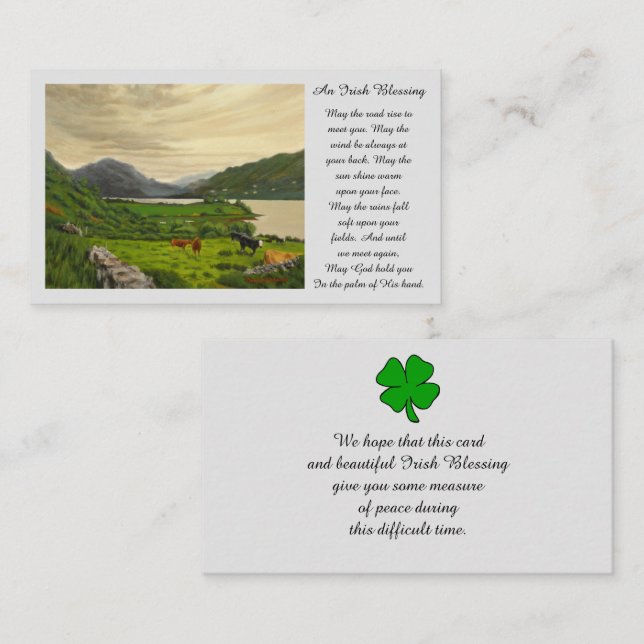 Visita Tarjeta de oración de simpatía de imágenes conmemo (Anverso / Reverso)