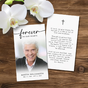 Visita Tarjeta de oración de simpatía funeral Foto Corazo