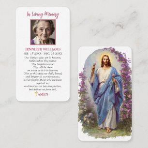 Visita Tarjeta de oración de simpatía memorial del funera