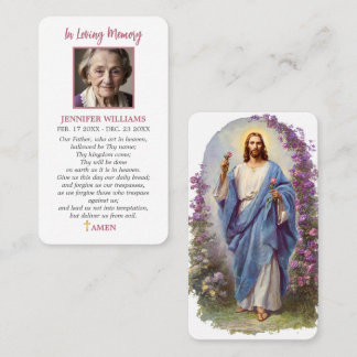 Visita Tarjeta de oración de simpatía memorial del funera