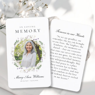 Visita Tarjeta de oración fotográfica conmemorativa de la