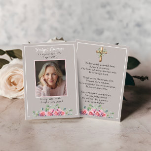 Visita Tarjeta de oración fotográfica conmemorativa de ro
