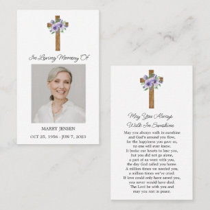 Visita Tarjeta de oración fúnebre con foto conmemorativa 