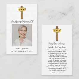 Visita Tarjeta de oración fúnebre con foto conmemorativa