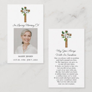 Visita Tarjeta de oración fúnebre con foto conmemorativa