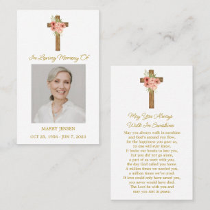 Visita Tarjeta de oración fúnebre con foto conmemorativa