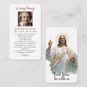 Visita Tarjeta de oración funeral Jesús duelo simpatía ca
