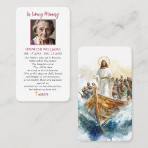 Visita Tarjeta de oración Funeral Jesús Religioso Jesús e