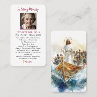 Visita Tarjeta de oración Funeral Jesús Religioso Jesús e