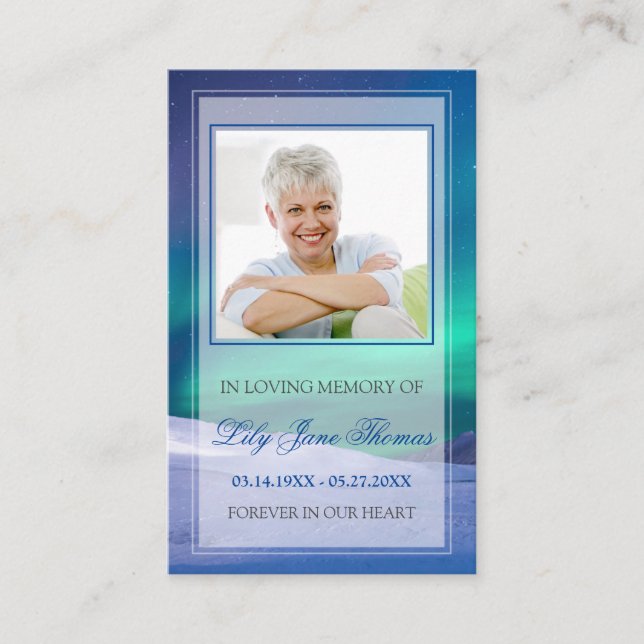 Visita Tarjeta de oración funeraria Aurora, tarjeta de or (Anverso)