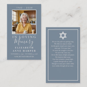Visita Tarjeta de oración funeraria judía azul polvorient