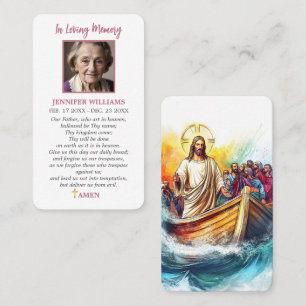 Visita Tarjeta de oración Jesús calma la tormenta Cristia
