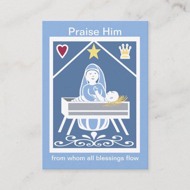 Visita Tarjeta de oración Mary Magnificat (Anverso)