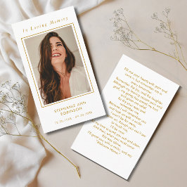 Visita Tarjeta de Oración Memorial de Oración de Guión de