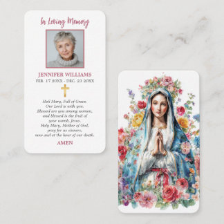 Visita Tarjeta de Oración Memorial Virgen María Cruz Reli