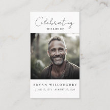 Tarjeta de oración moderna Minimalista en memoria 