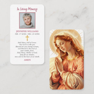 Visita Tarjeta de Oración Nuestra Señora de la Comodidad
