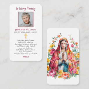 Visita Tarjeta de Oración Nuestra Señora de La Salette Ma