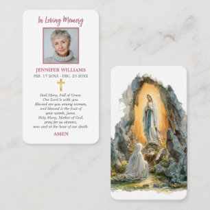 Visita Tarjeta de Oración Nuestra Señora de Lourdes Santa