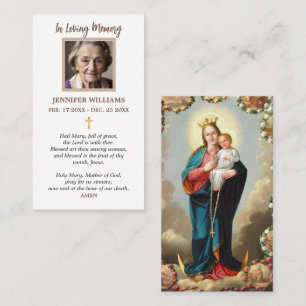 Visita Tarjeta de Oración Nuestra Señora del Santo Rosari