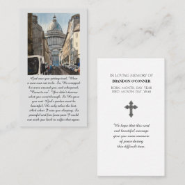 Visita Tarjeta de Oración Paris Acuarela Azul Rojo Amaril