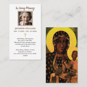 Visita Tarjeta de Oración Virgen Negra de Czestochow Arte