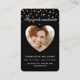 Visita Tarjeta de oraciones fúnebres de los corazones de 