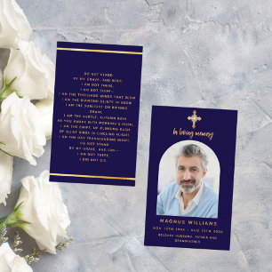 Visita Tarjeta de oraciones funerarias de la cruz de la f