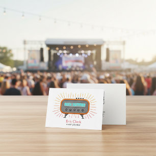 Visita Tarjeta de organizador de DJ y festival moderno co